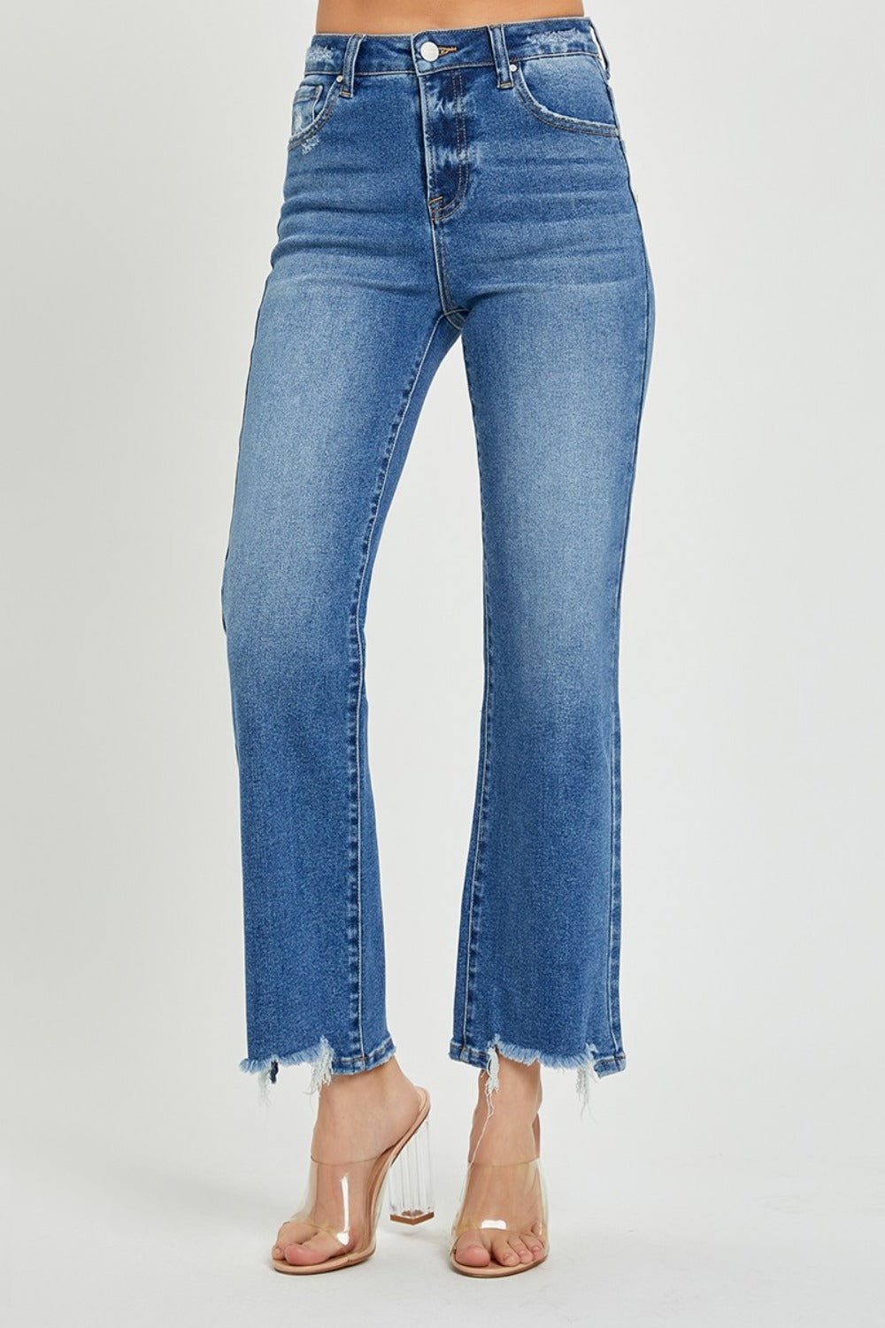 RISEN High Rise Straight Jeans  Trendsi   