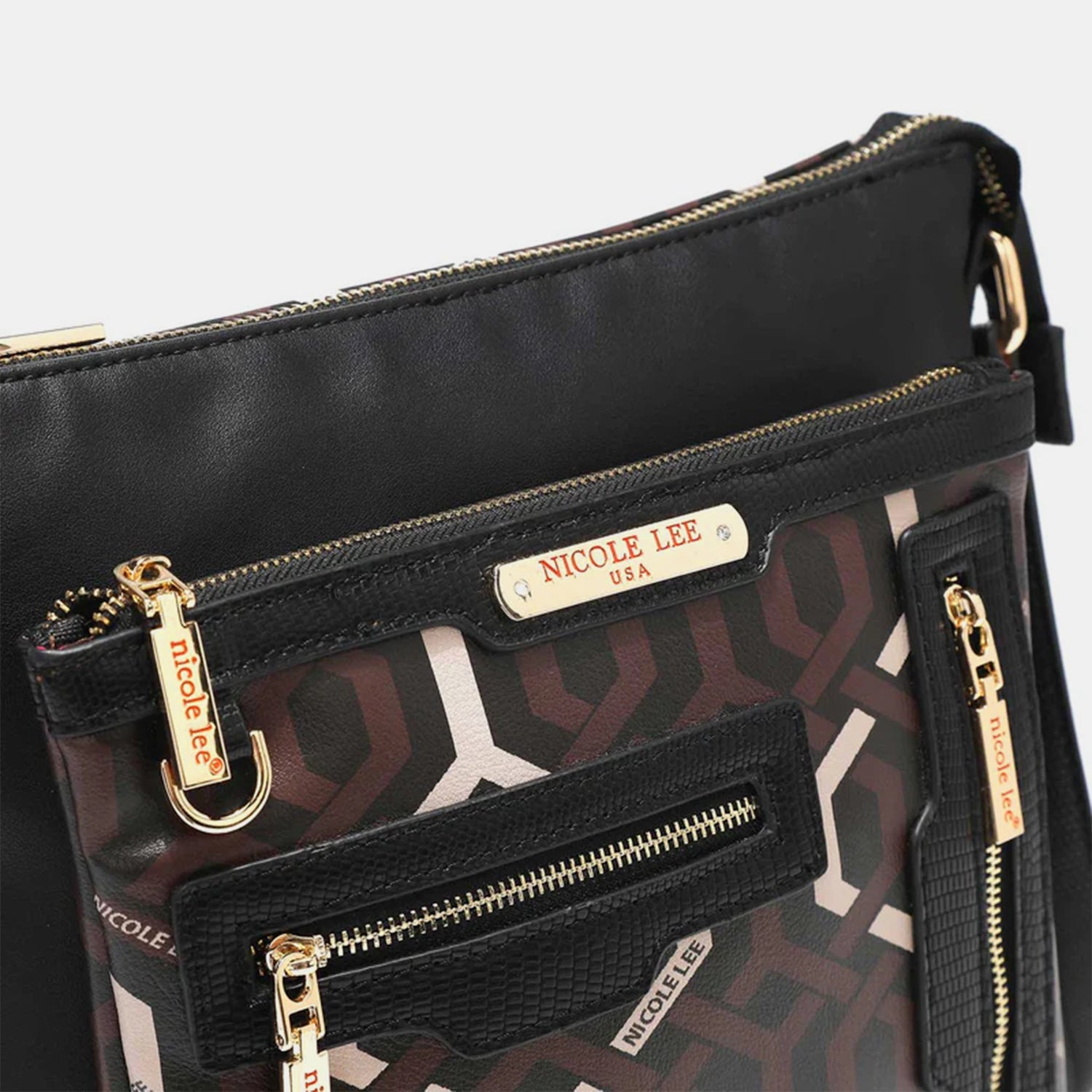 Nicole Lee USA Geometric Pattern Crossbody Bag  Trendsi   