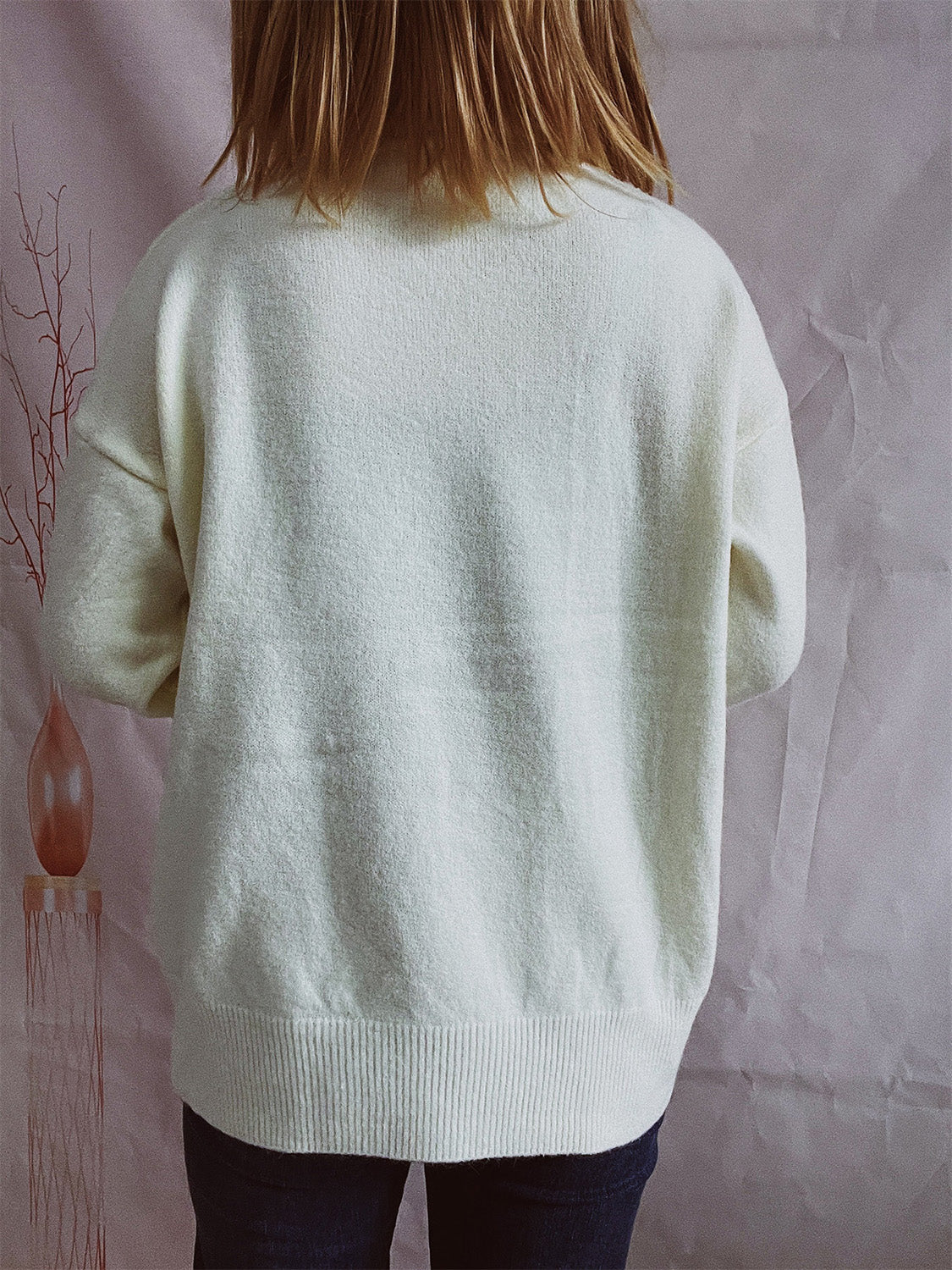 Turtleneck Long Sleeve Sweater  Trendsi   