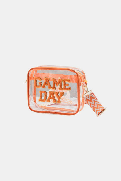 Zenana GAME DAY Stadium Approved Transparent Crossbody Bag  Trendsi Orange One Size 