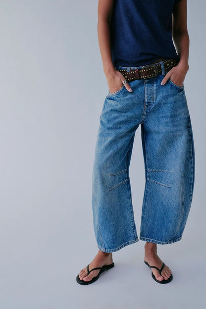 Wide Leg Jeans with Pockets  Trendsi   