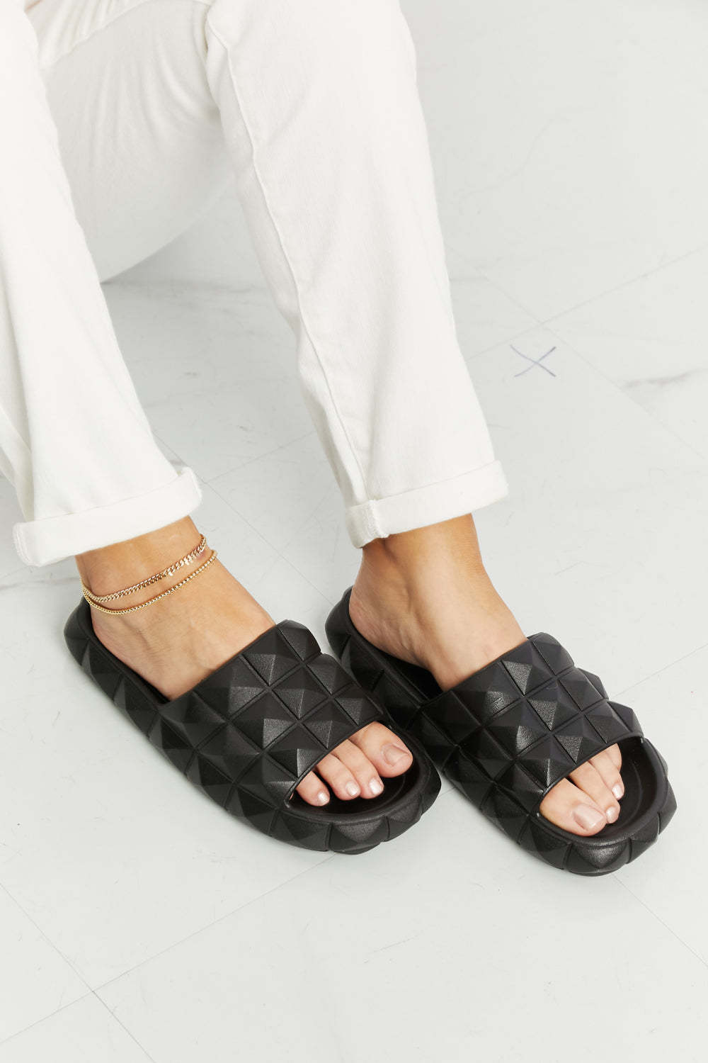 Legend Let's Chill 3D Stud Slide Sandal  Trendsi   