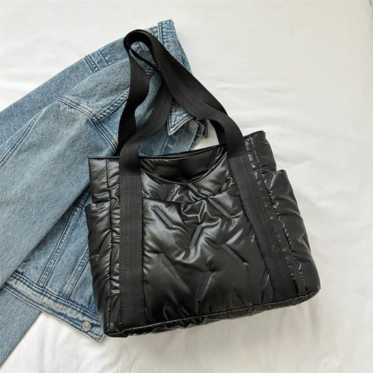 Polyester Tote Bag with Zipper  Trendsi Black One Size 