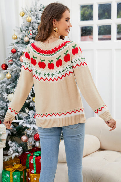 Angel Wings Graphic Round Neck Long Sleeve Sweater  Trendsi   