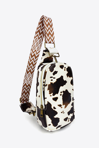 Printed PU Leather Sling Bag  Trendsi   