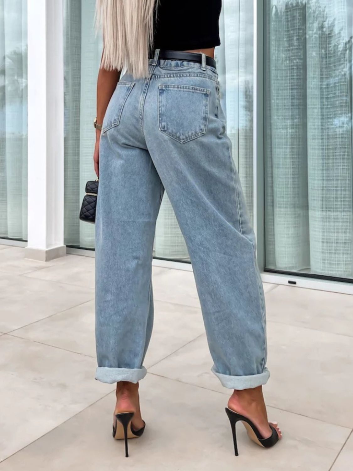 High Waist Wide Leg Jeans  Trendsi   