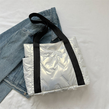 Polyester Tote Bag with Zipper  Trendsi White One Size 