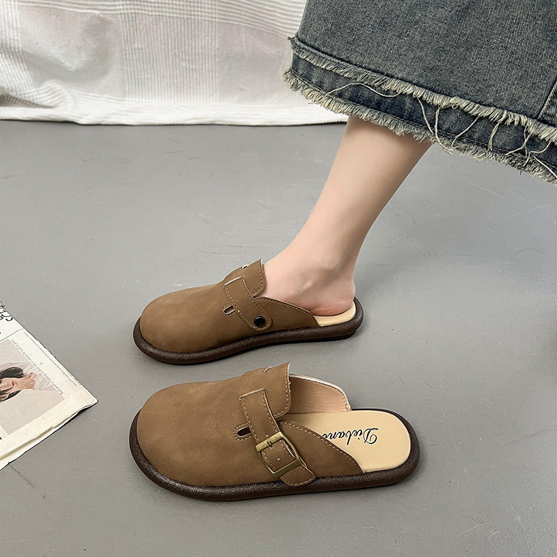 Suede Round Toe Slip-Ons  Trendsi   