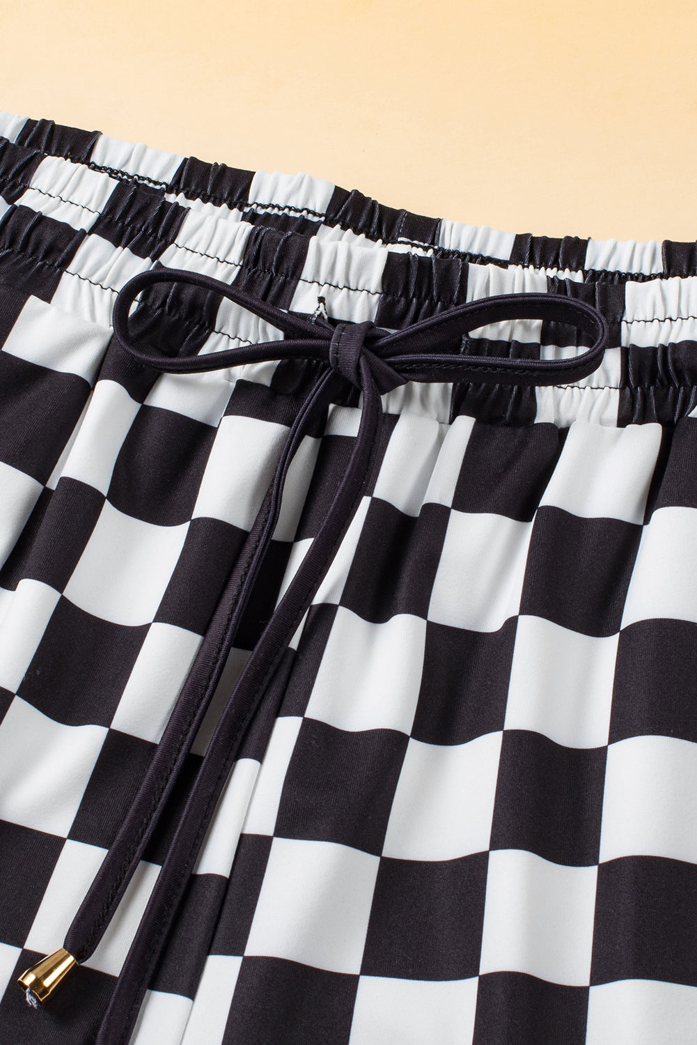 Drawstring Checkered Shorts with Pockets  Trendsi   