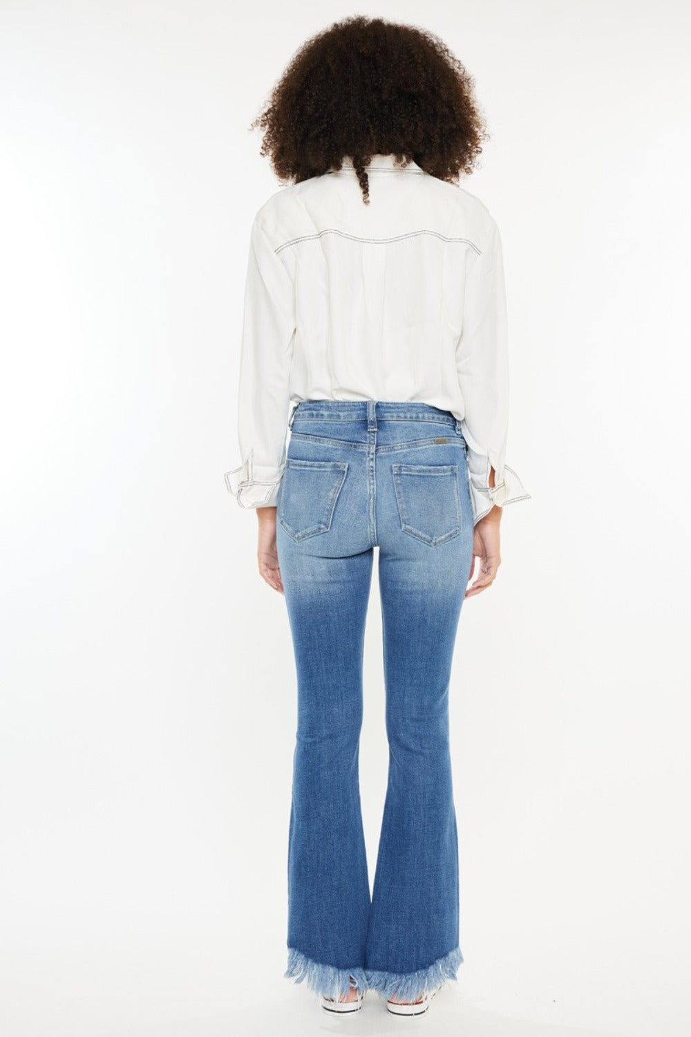 Kancan High Rise Frayed Hem Jeans  Trendsi   