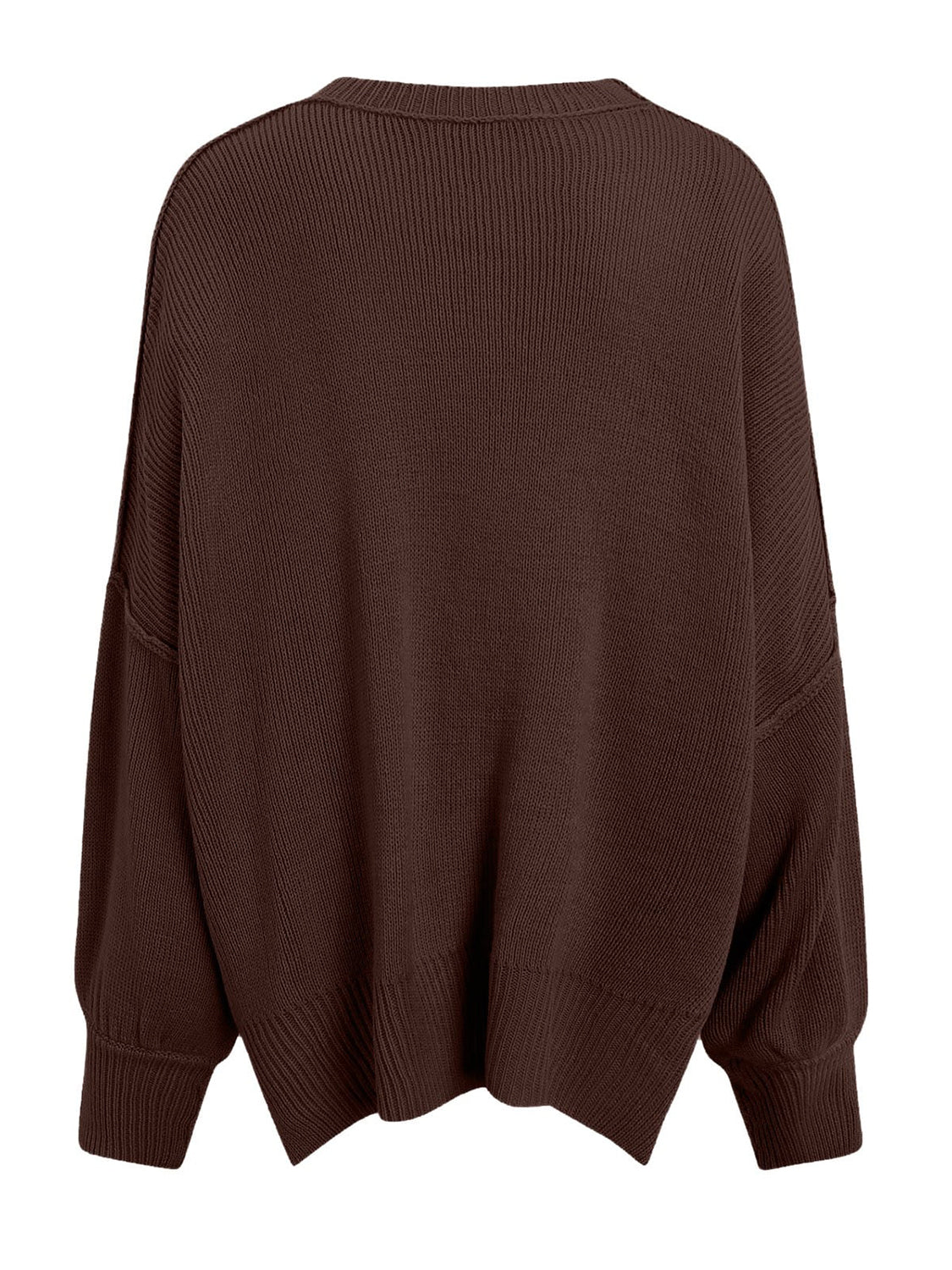 Round Neck Long Sleeve Sweater  Trendsi   