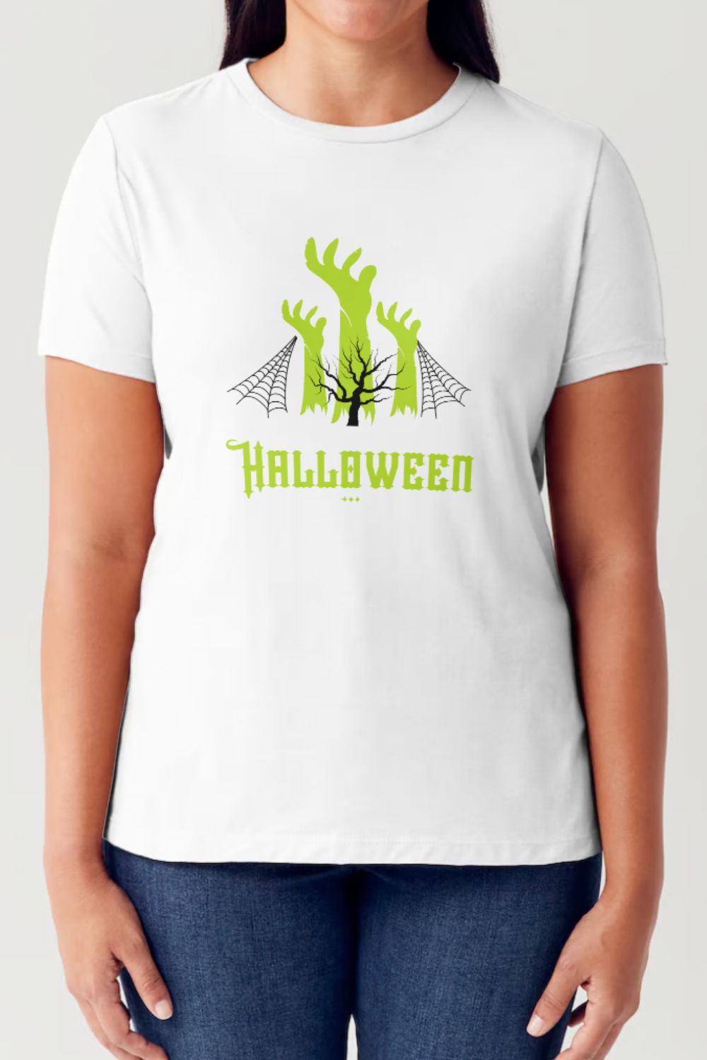 Simply Love Full Size HALLOWEEN Graphic Short Sleeve Tubular T-Shirt T-Shirt Trendsi White S 