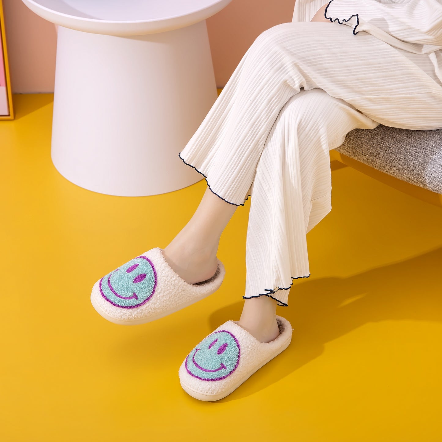 Melody Smiley Face Slippers  Trendsi   