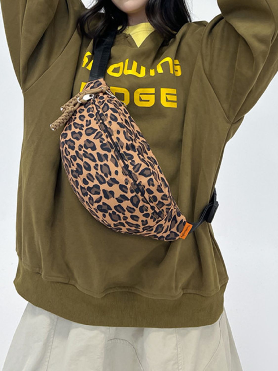 Leopard Nylon Crossbody Bag  Trendsi   