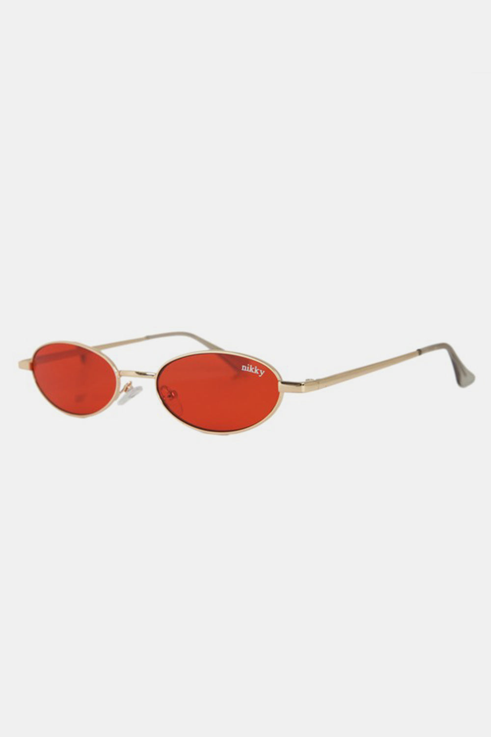 Nicole Lee USA Metal Frame Finley Oval Sunglasses Sunglasses Trendsi   