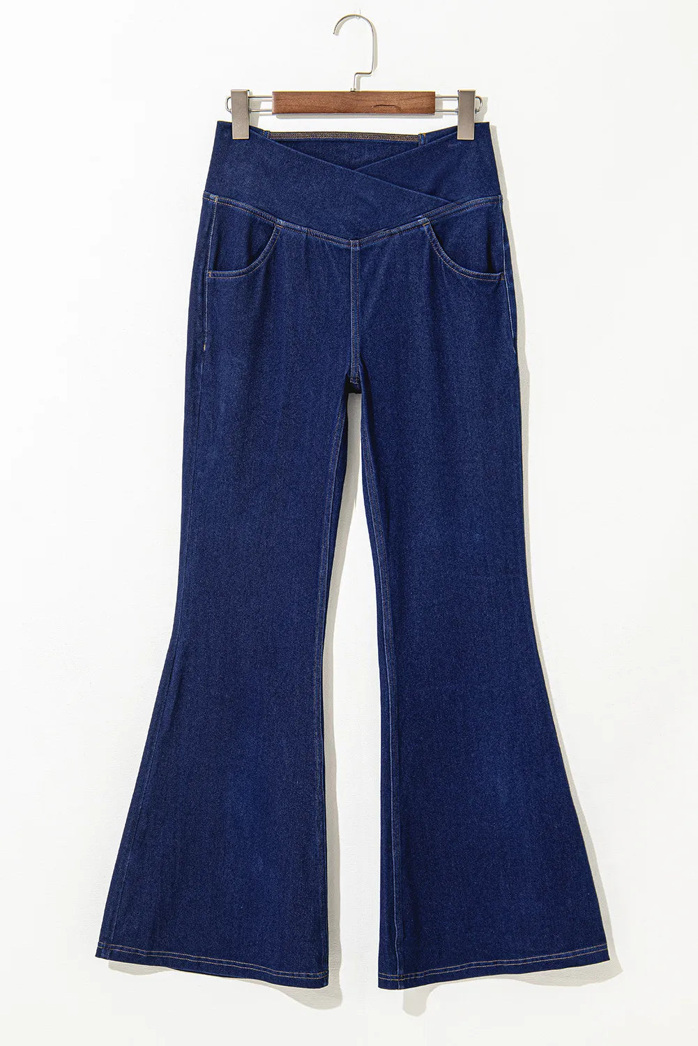 Asymmetric Waist Flare Jeans  Trendsi   