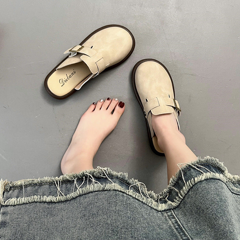 Suede Round Toe Slip-Ons  Trendsi   