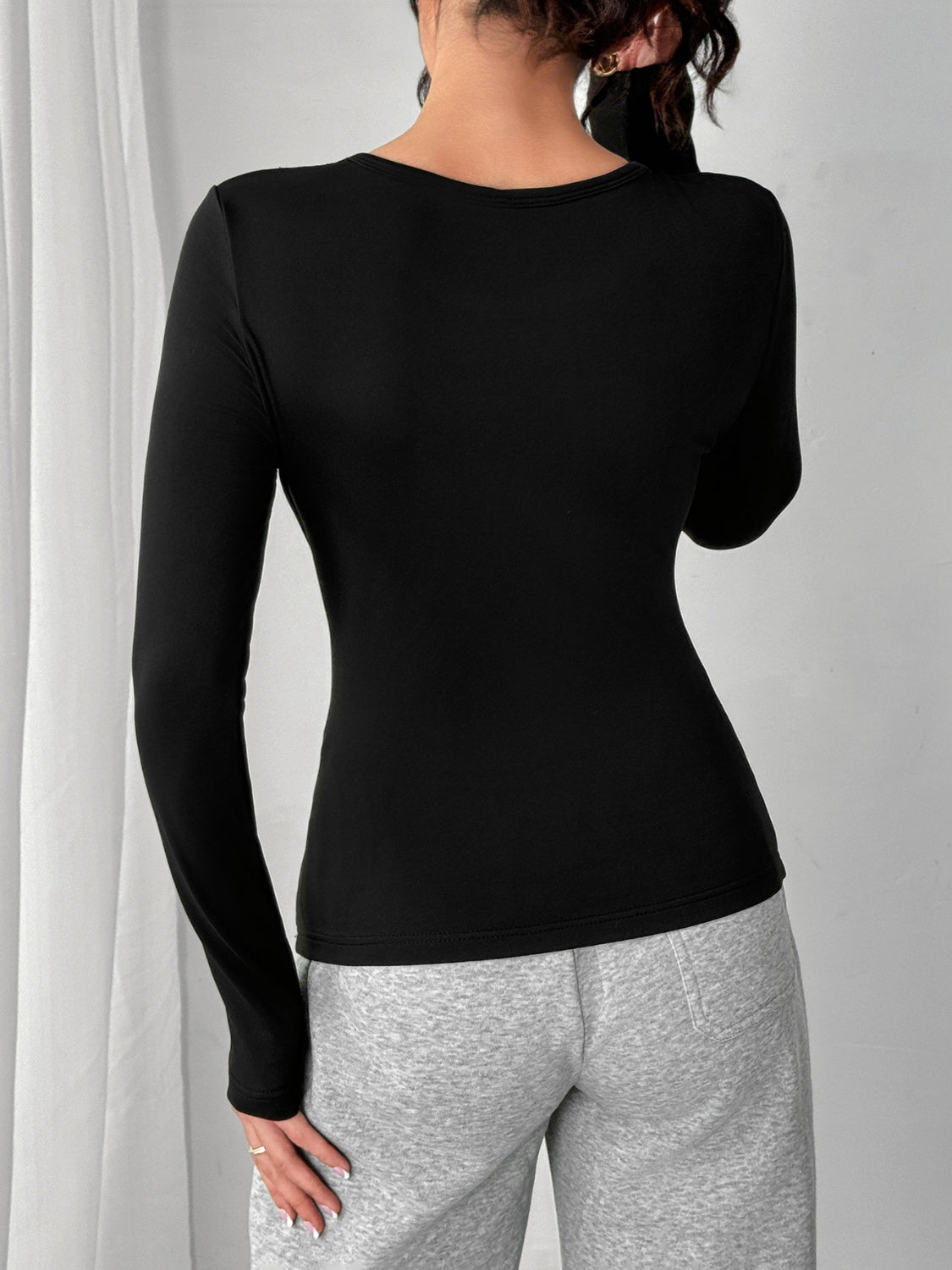 Round Neck Long Sleeve T-Shirt  Trendsi   