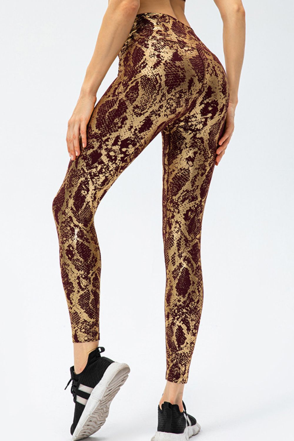 Animal Print Slim Fit Wide Waistband Long Sports Pants  Trendsi   