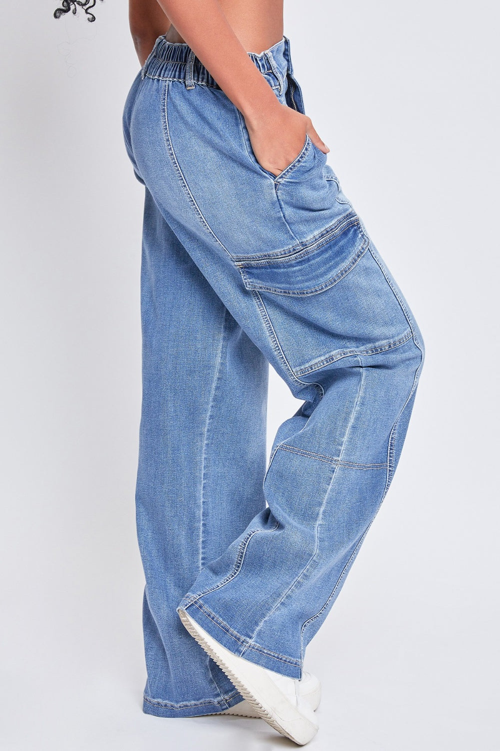 YMI Jeanswear High-Rise Straight Cargo Jeans  Trendsi   