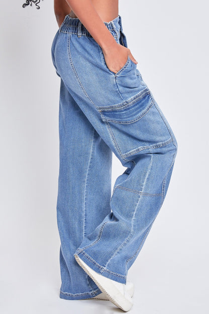 YMI Jeanswear High-Rise Straight Cargo Jeans  Trendsi   