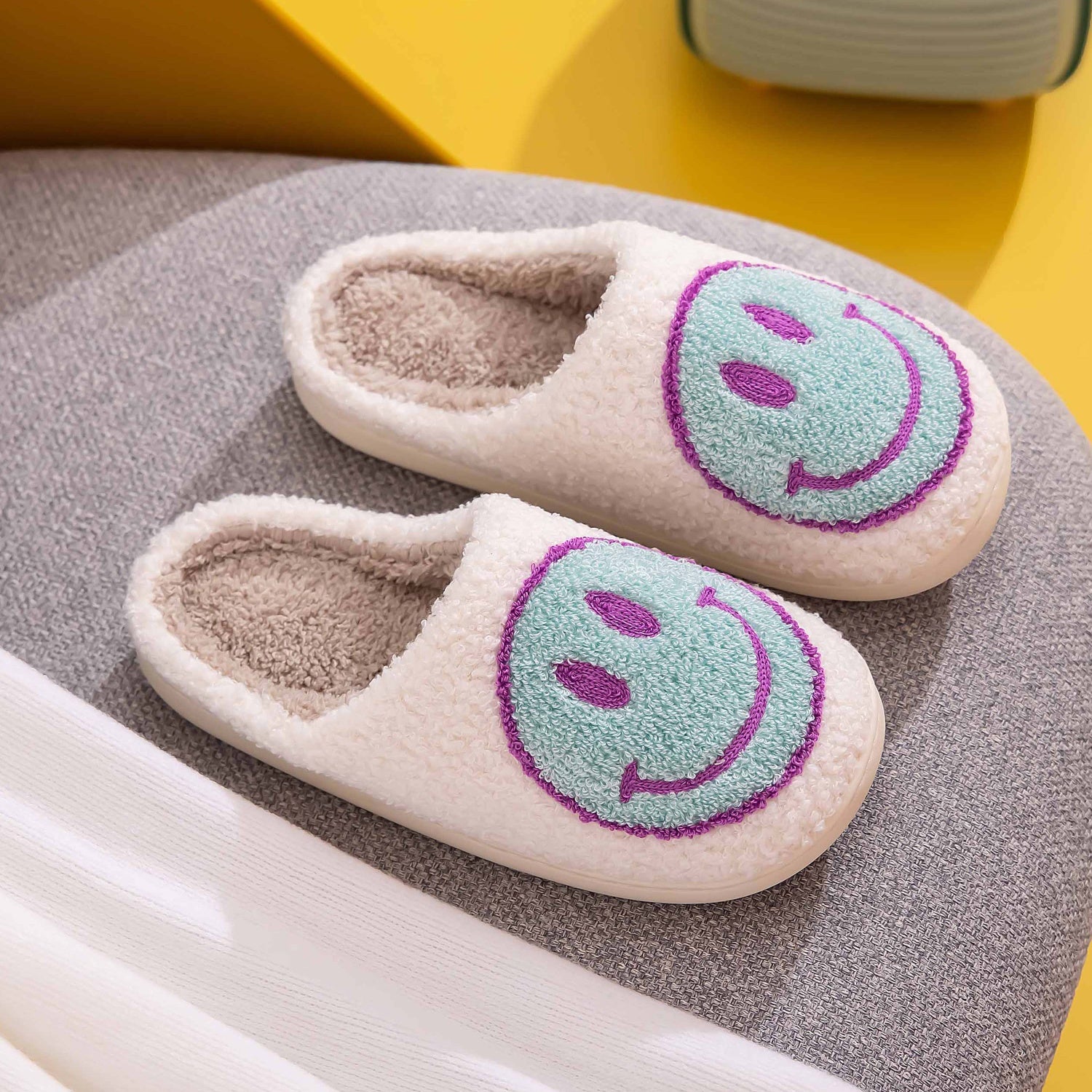 Melody Smiley Face Slippers  Trendsi   