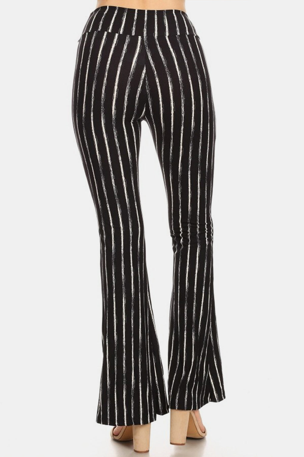 Leggings Depot Striped High Waist Flare Pants  Trendsi   