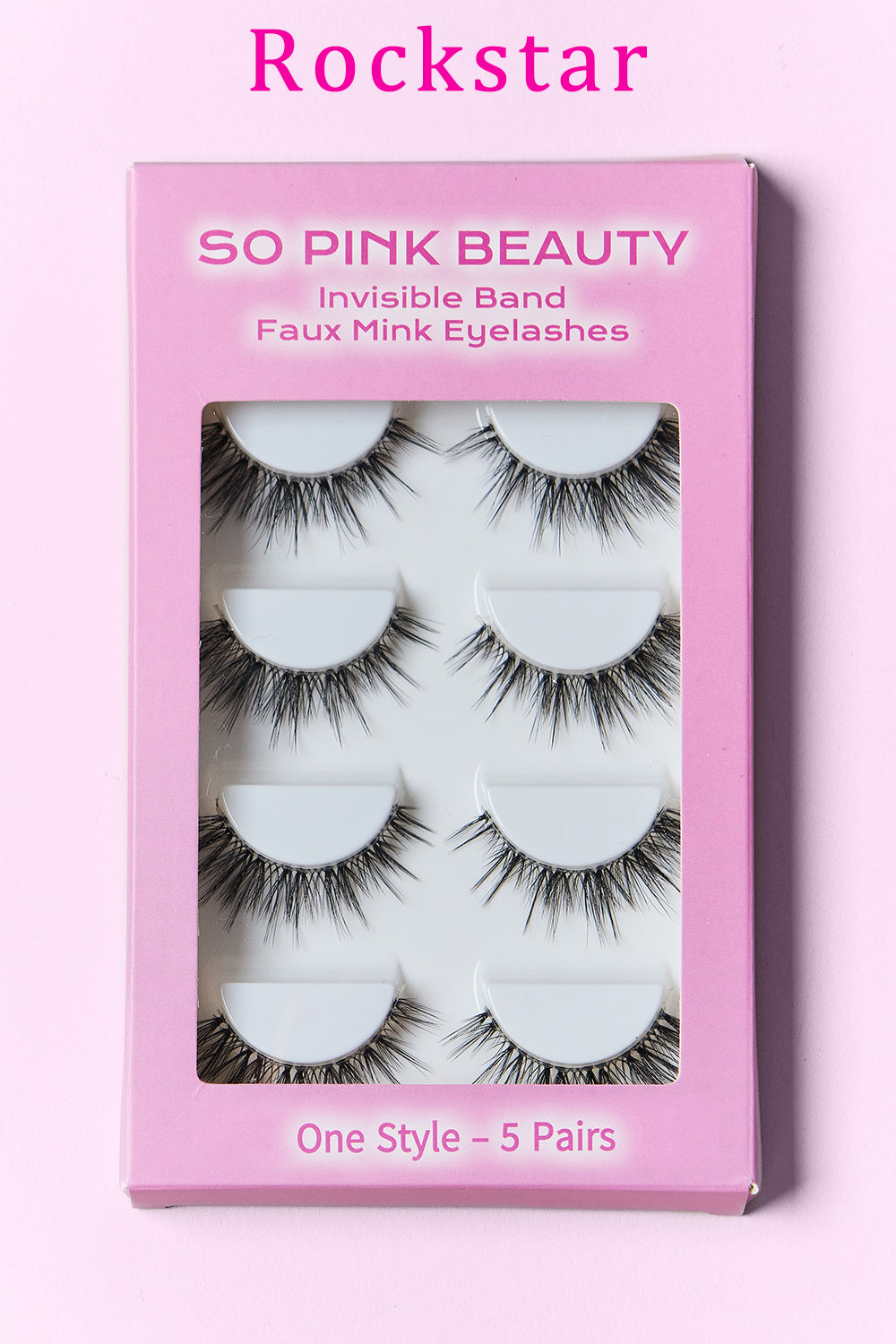 SO PINK BEAUTY Faux Mink Eyelashes 5 Pairs  Trendsi   