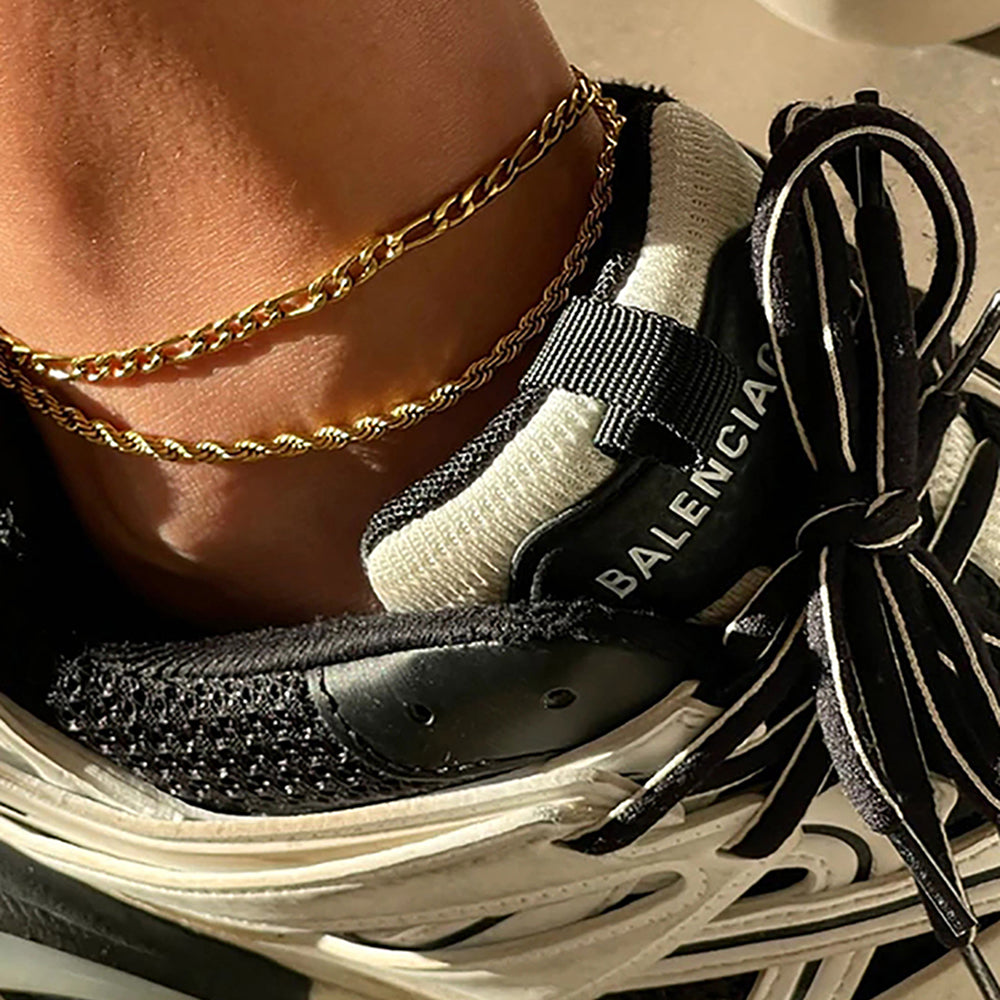 Stainless Steel Twist Chain Ankle Bracelet  Trendsi   