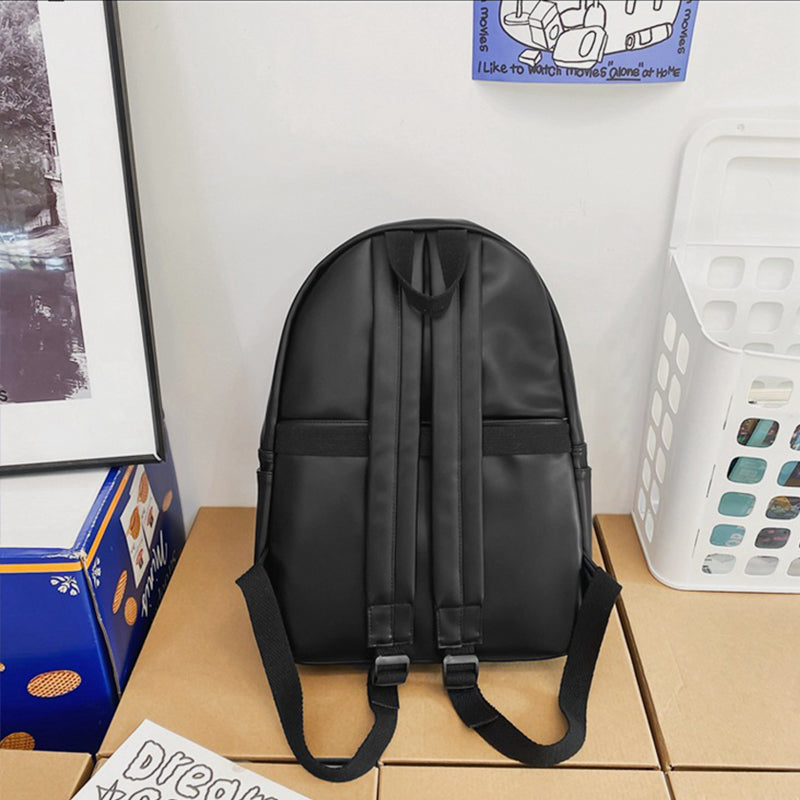 PU Leather Zip Backpack Bag  Trendsi   