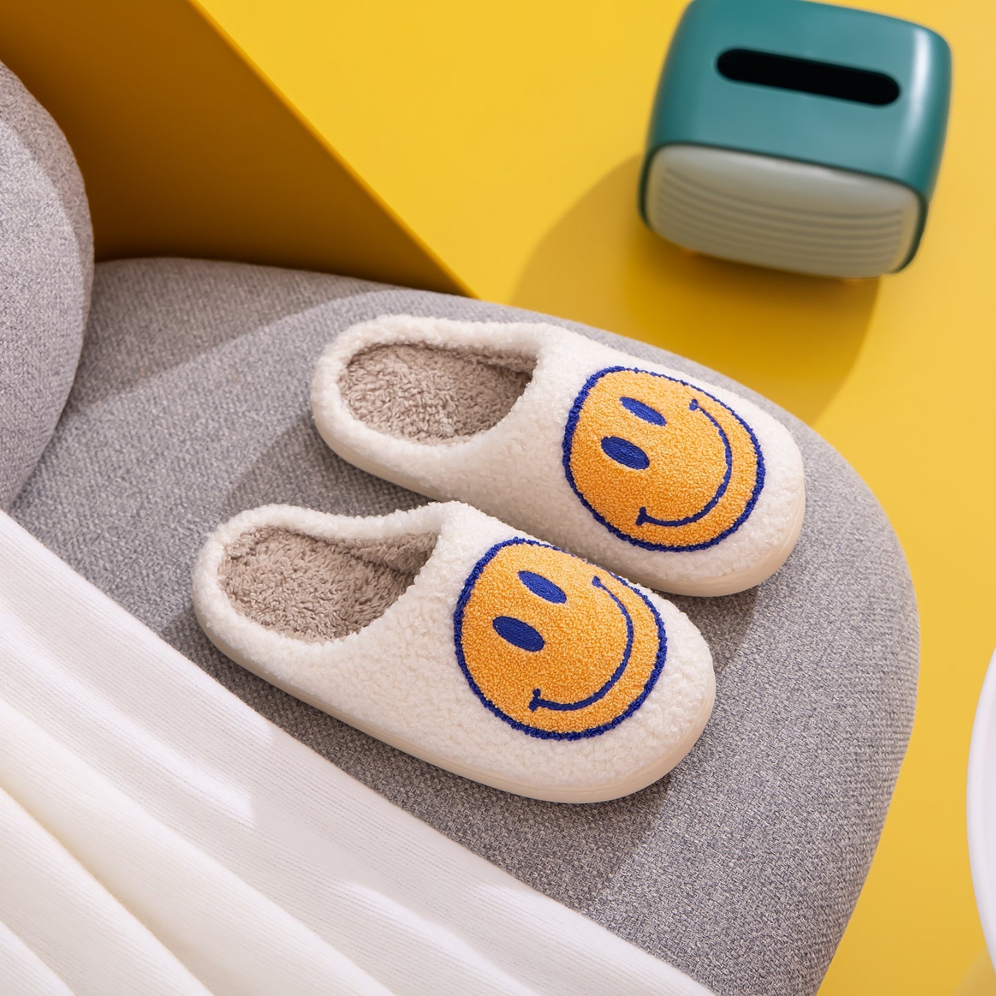 Melody Smiley Face Slippers  Trendsi   