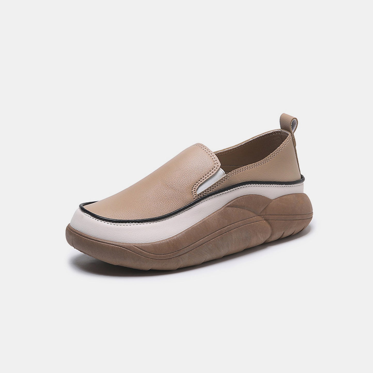 Chunky Slip On Shoes  Trendsi Khaki 35(US4) 