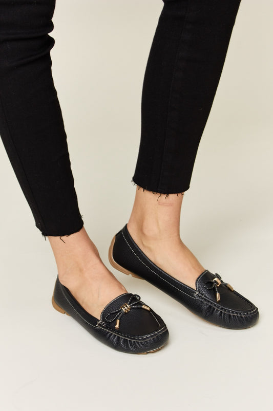 Forever Link Slip On Bow Flats Loafers  Trendsi BLACK 6 