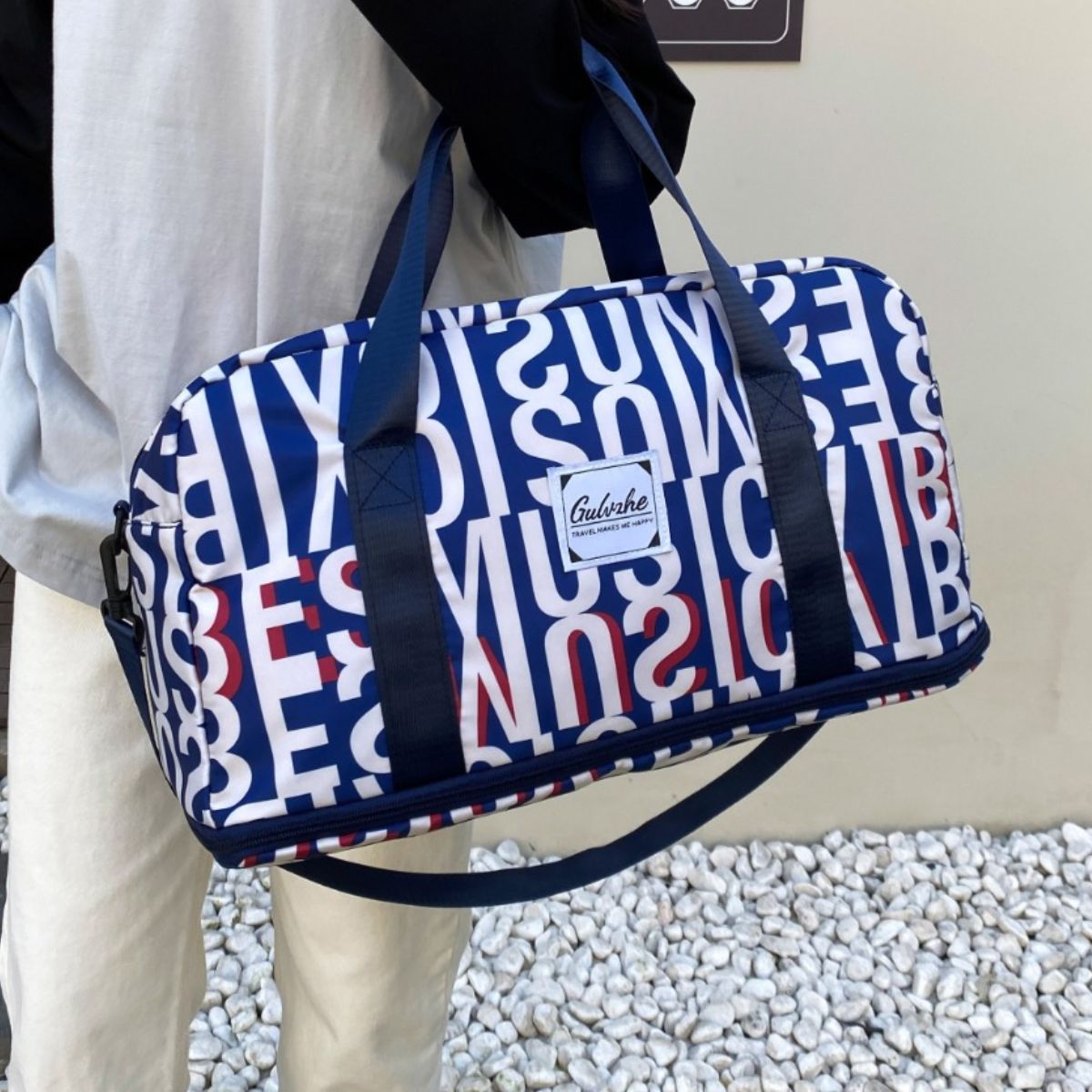 Oxford Cloth Printed Travel Bag  Trendsi   