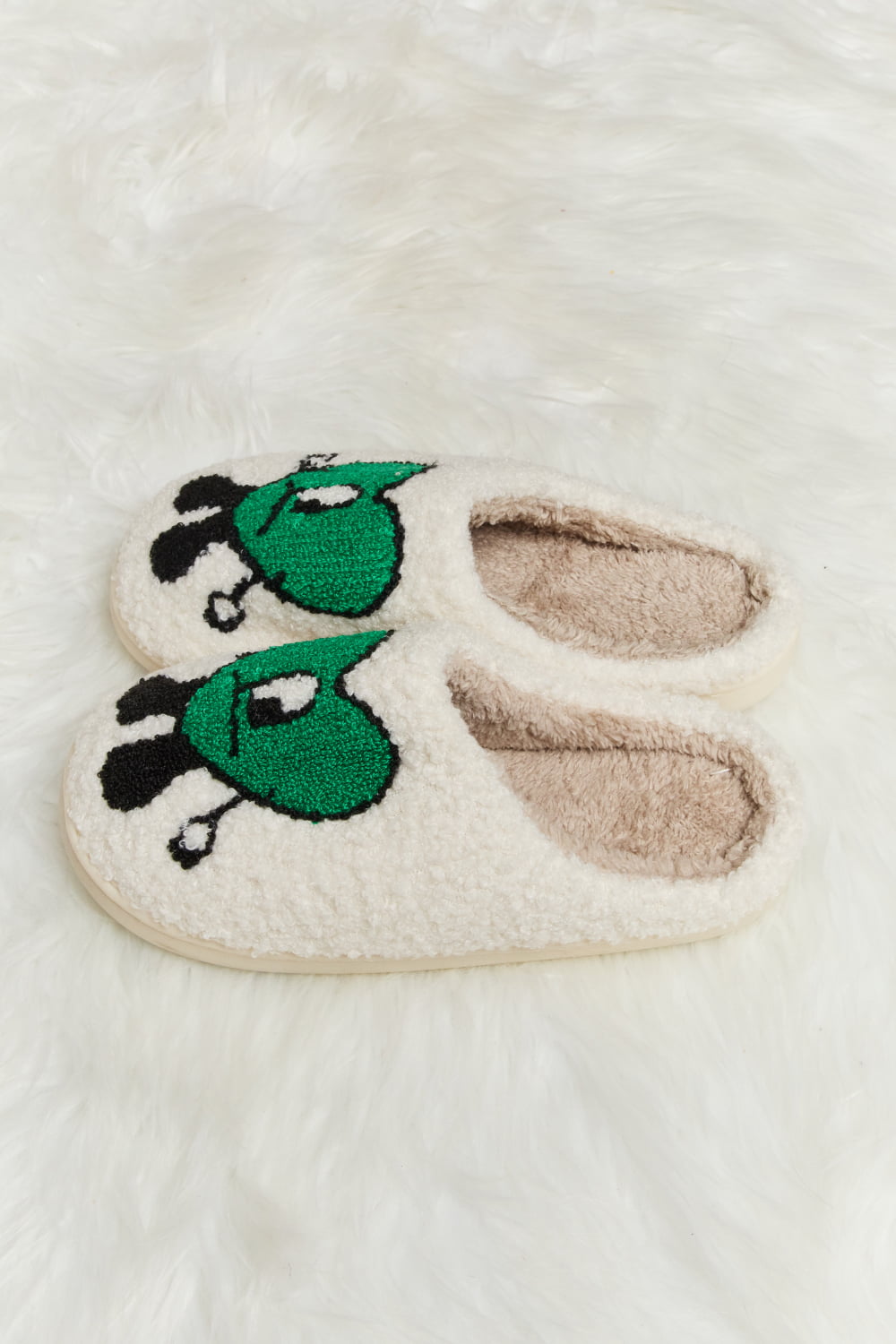 Melody Love Heart Print Plush Slippers  Trendsi   