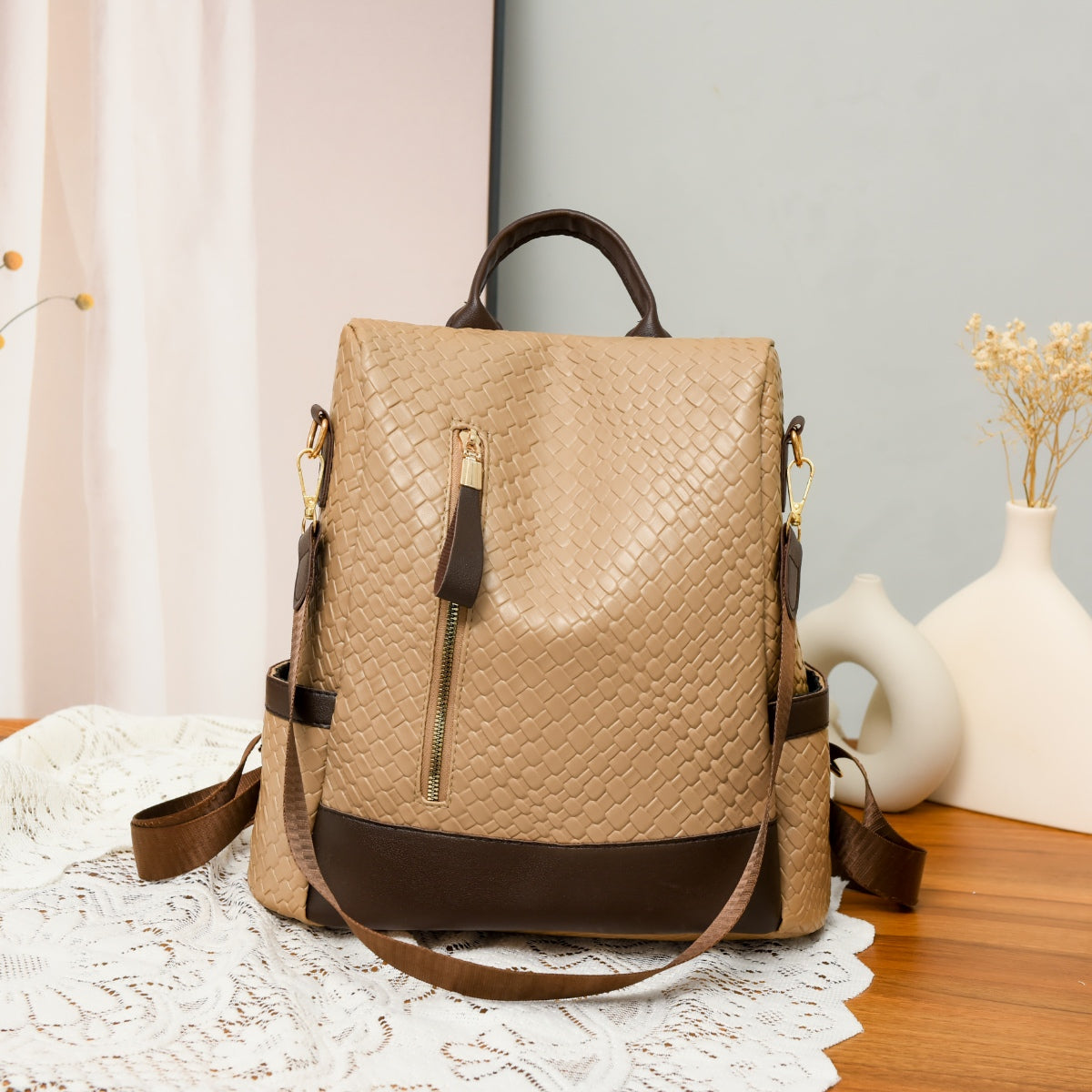 PU Leather Backpack Bag  Trendsi   