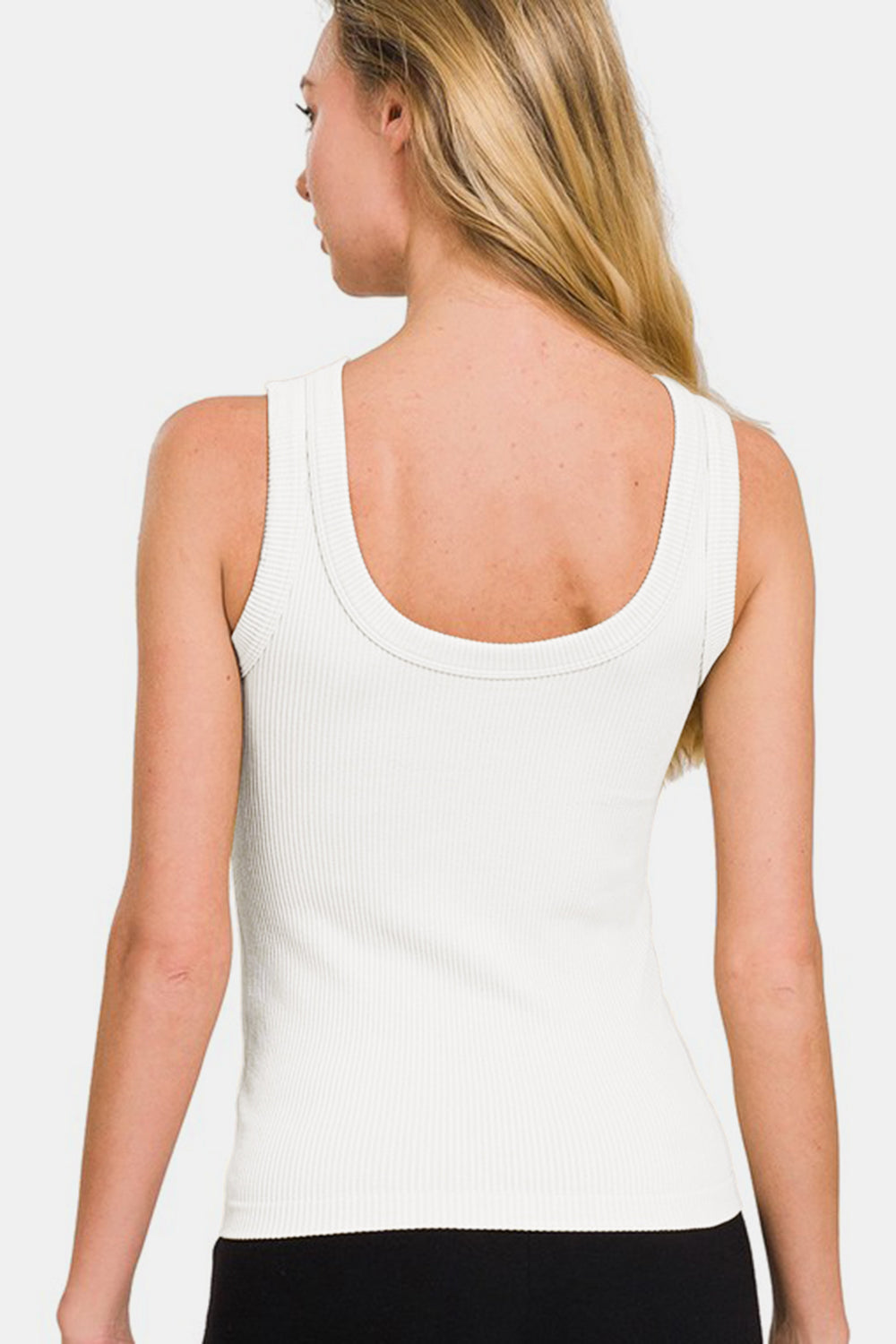 Zenana 2 Way Neckline Washed Ribbed Tank  Trendsi   