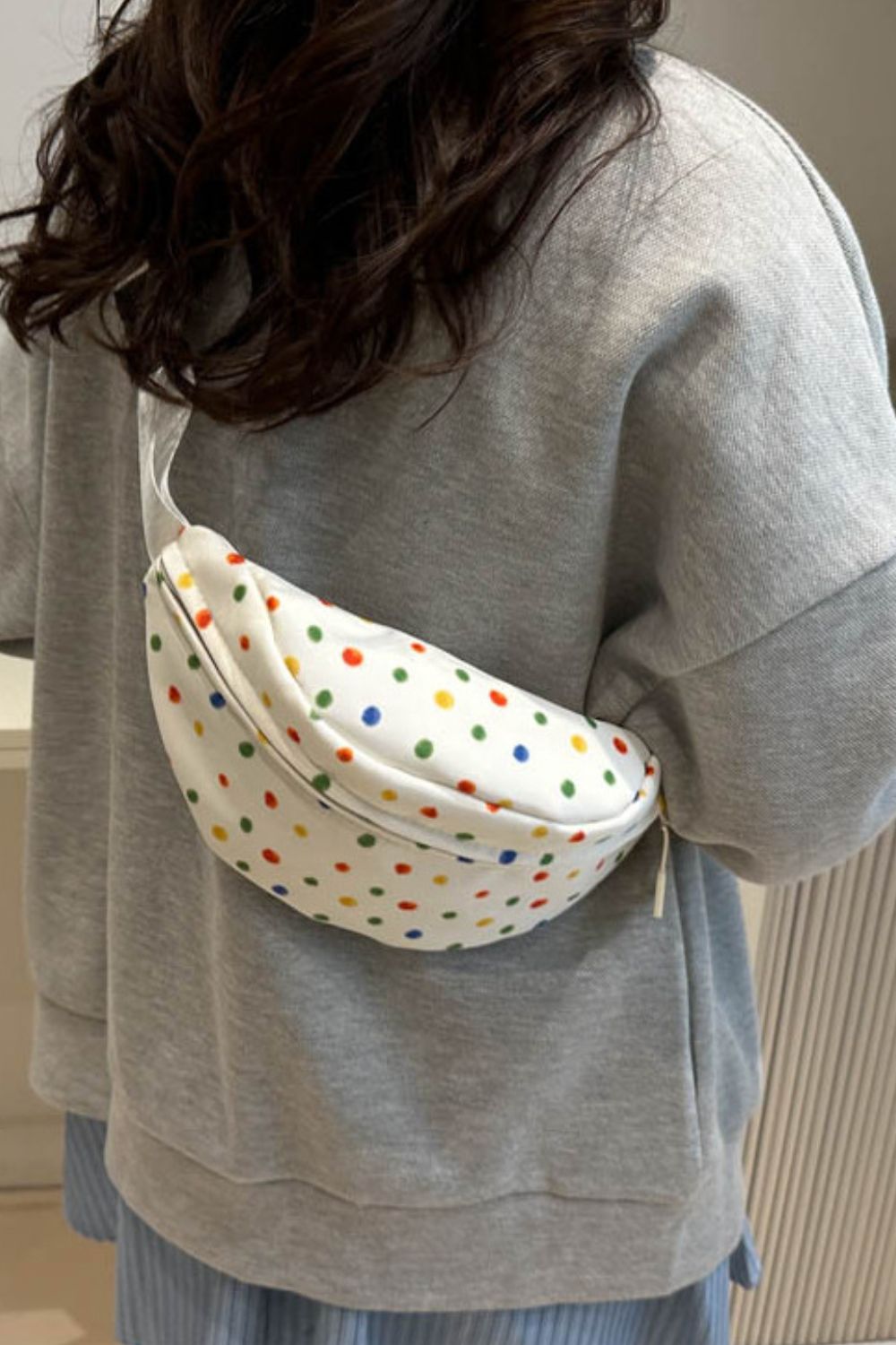 Contrast Polka Dot Crossbody Bag  Trendsi   