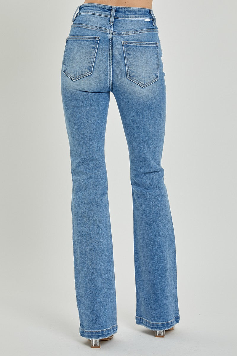 RISEN Full Size High Rise Button Fly Bootcut Jeans  Trendsi   