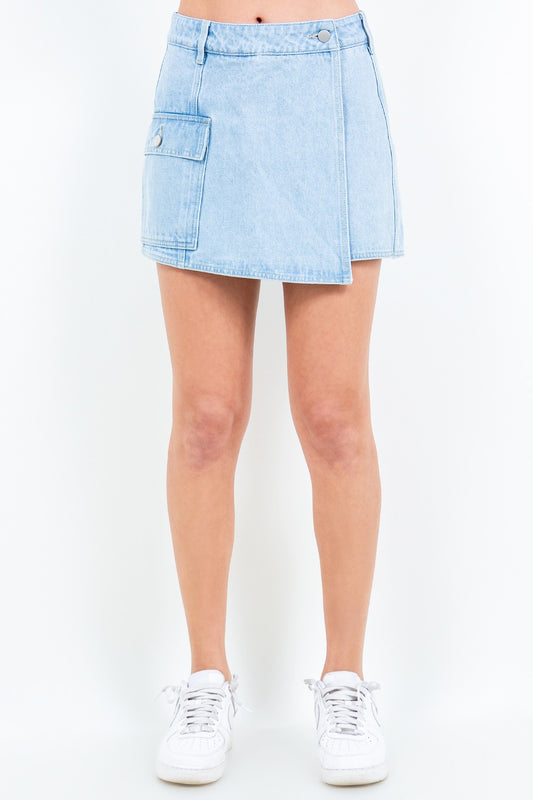 American Bazi Cargo Pocket Mini Skort  Trendsi LT Blue S 