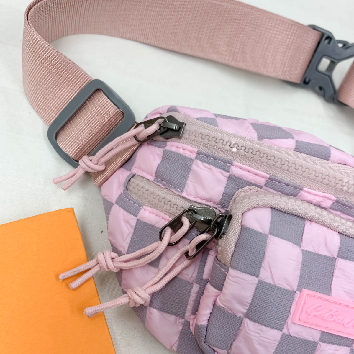 Checkered Adjustable Strap Nylon Crossbody Bag  Trendsi   