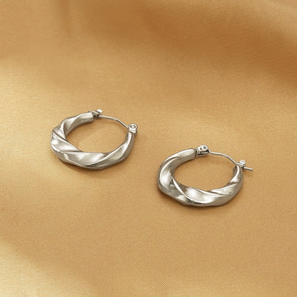 Stainless Steel Huggie Earrings Earrings Trendsi   