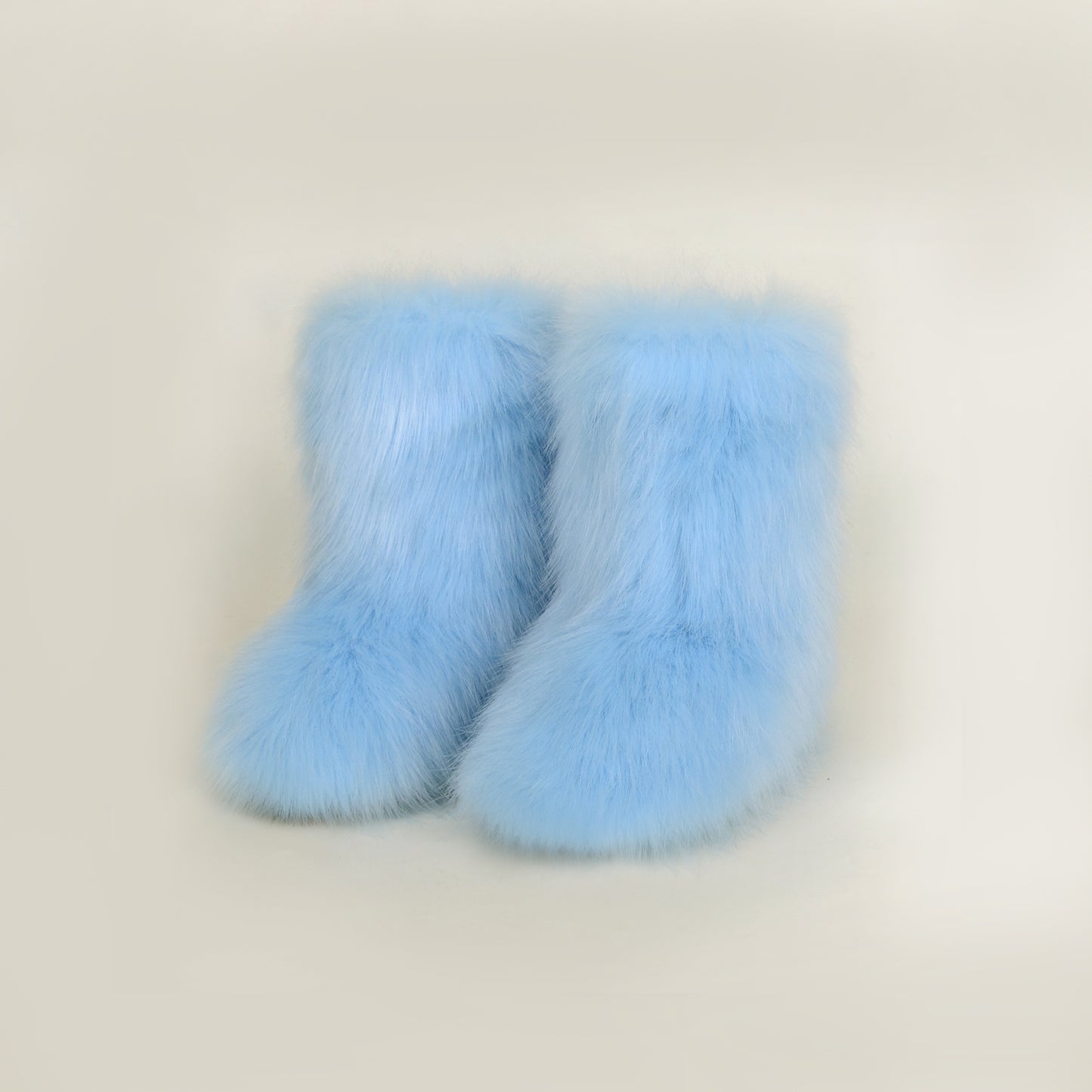 Thermal Fuzzy Platform Boots  Trendsi Pastel  Blue 36(US5) 