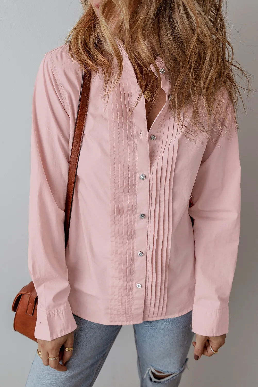 Button Up Long Sleeve Shirt  Trendsi   