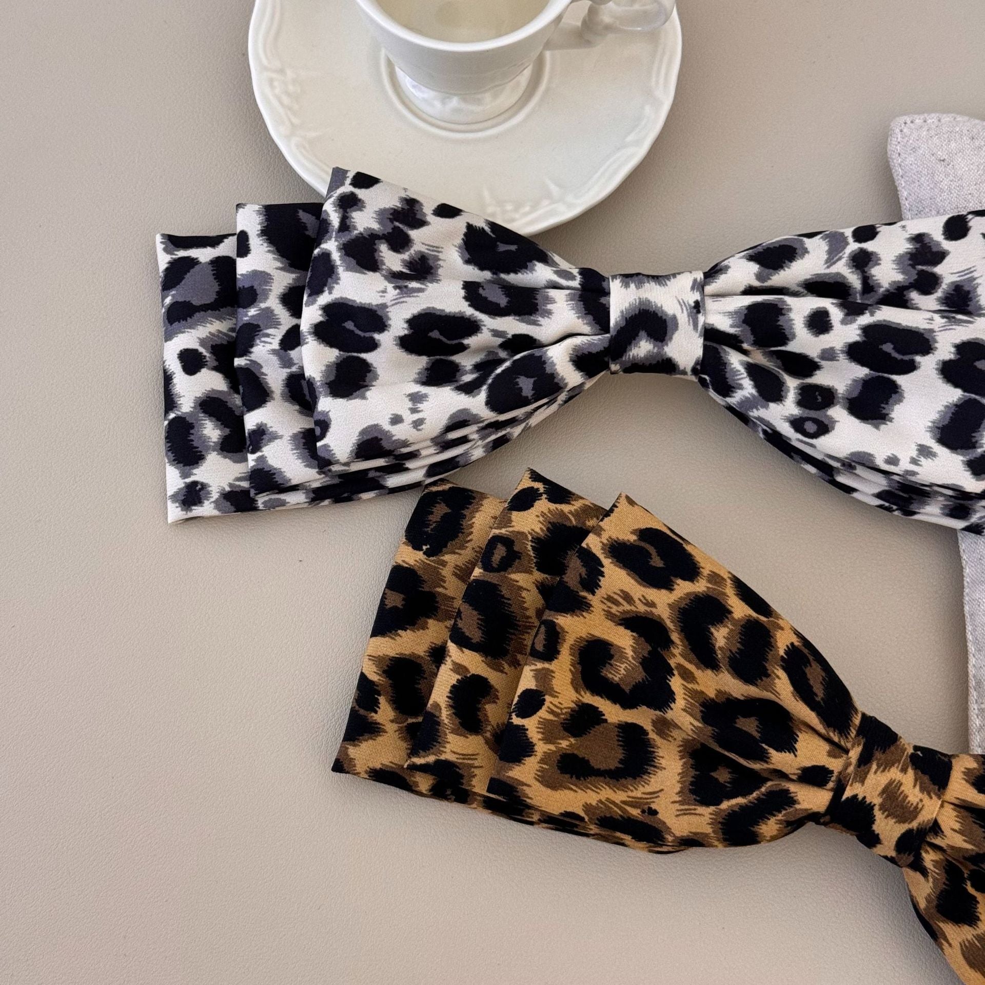 2 Piece Leopard Bow Hair Clip  Trendsi   