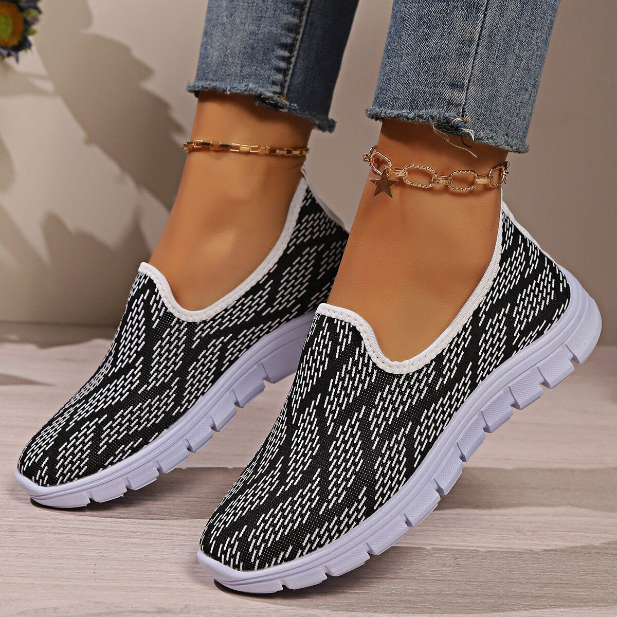 Round Toe Flat Slip-Ons  Trendsi   