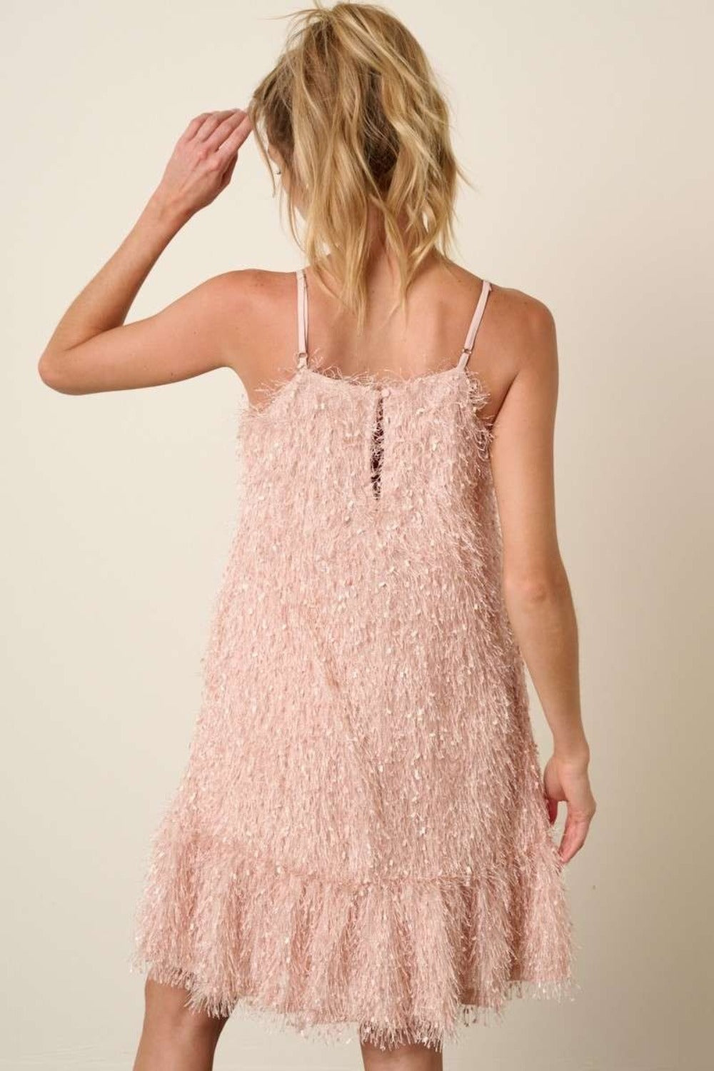 Mittoshop Feather Ruffle Hem Mini Cami Dress  Trendsi   