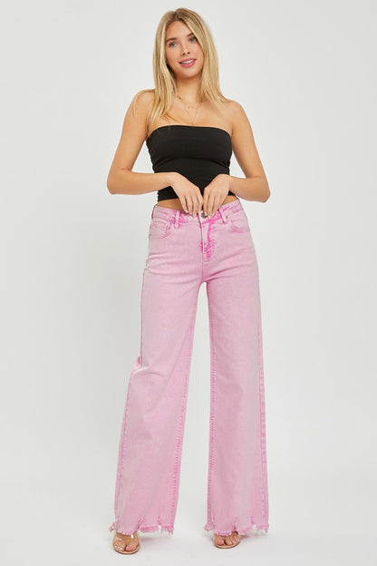 RISEN High Rise Wide Leg Jeans