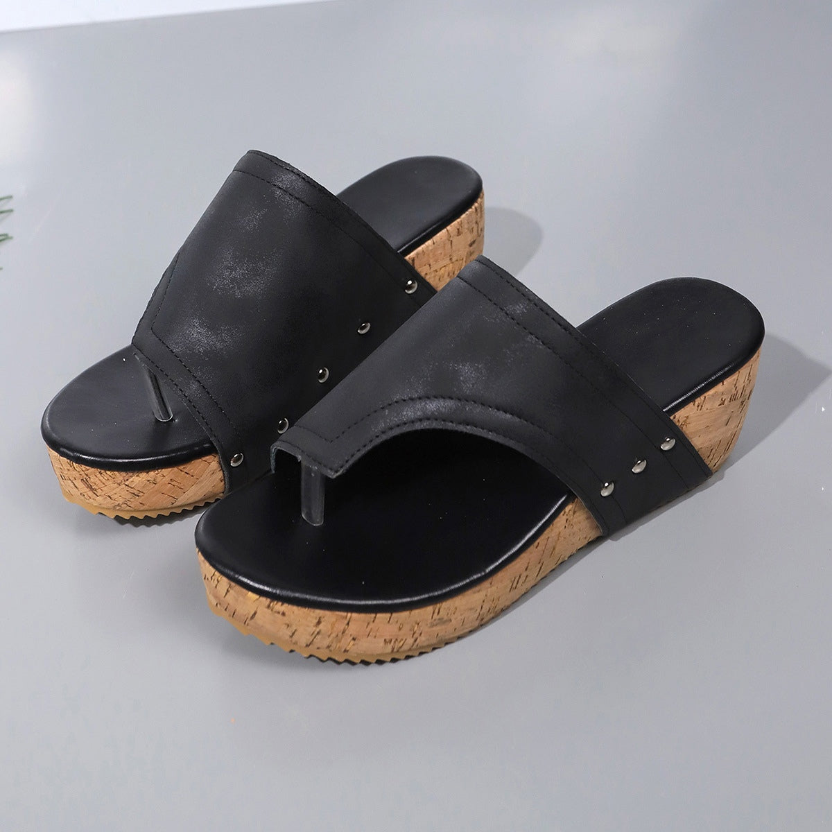 PU Leather Wedge Sandals  Trendsi   