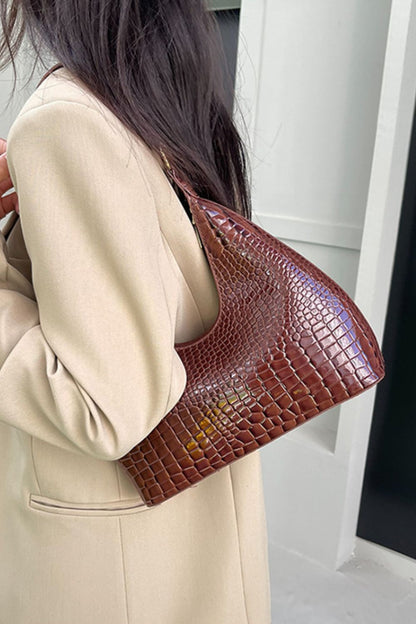 PU Leather Stone Texture Shoulder Bag Bag Trendsi   